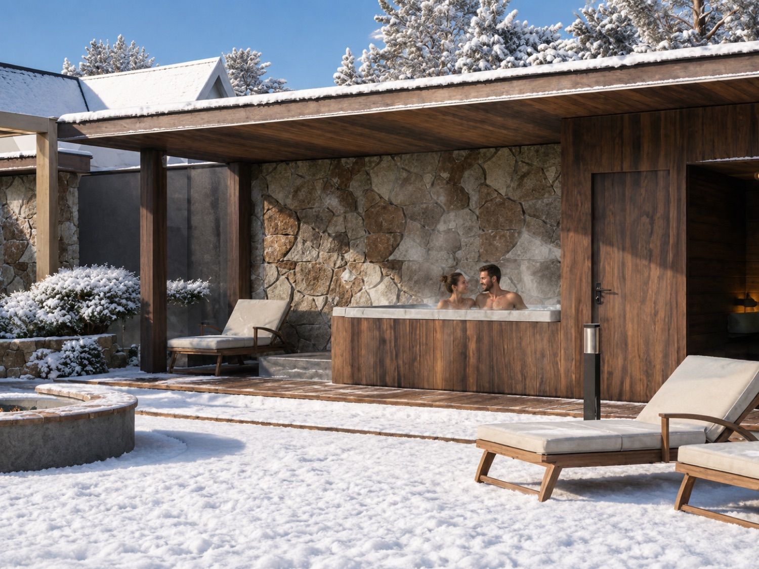 Jakuzzi meleg fényben